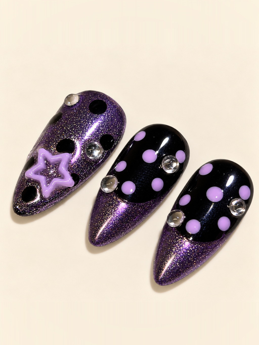 Violet Star Enigma | Handmade Press-On Nails